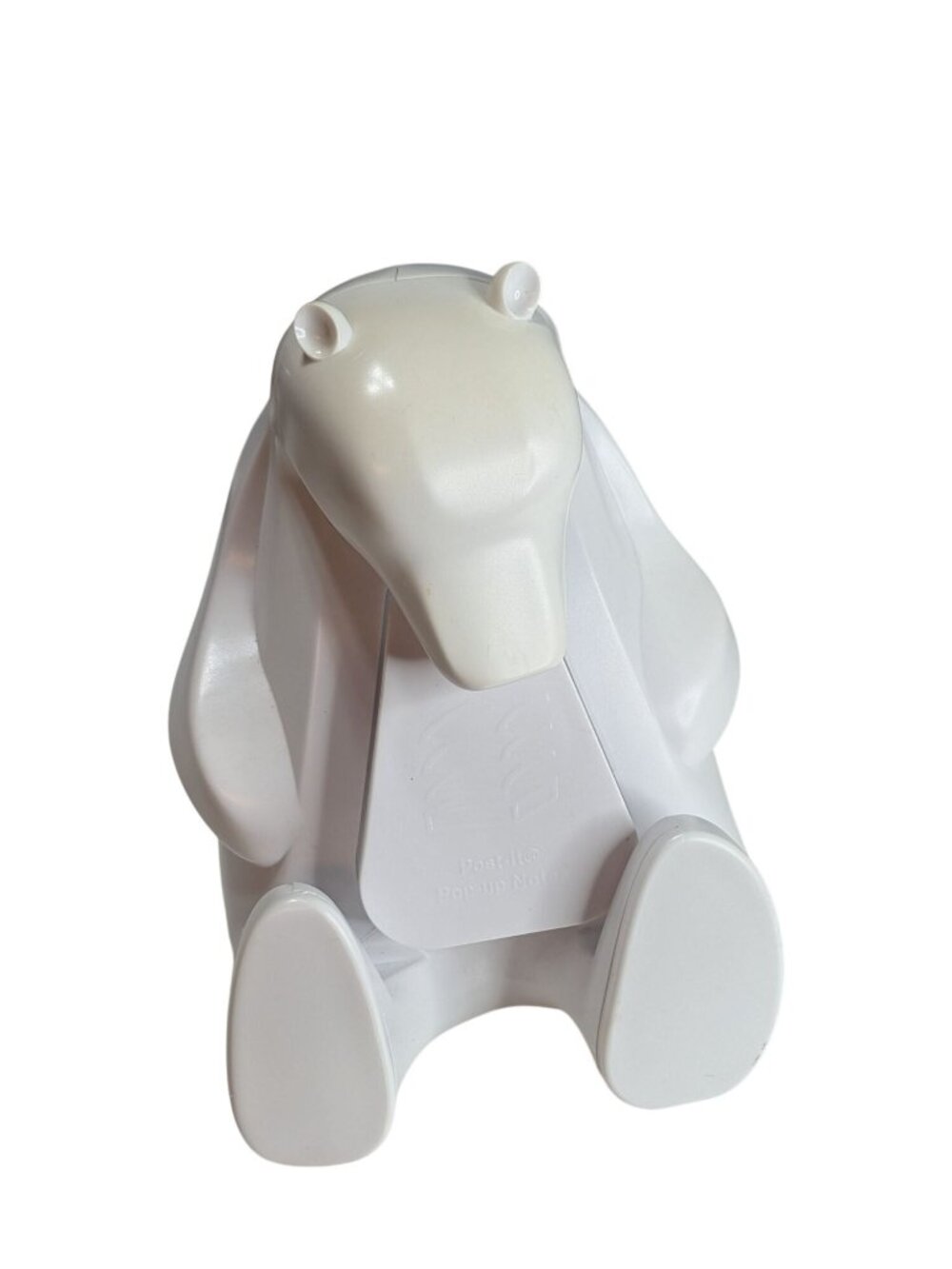 Post-It Polar Bear Pop-Up Note Dispenser White Plastic Desk Organizer Cute Offic